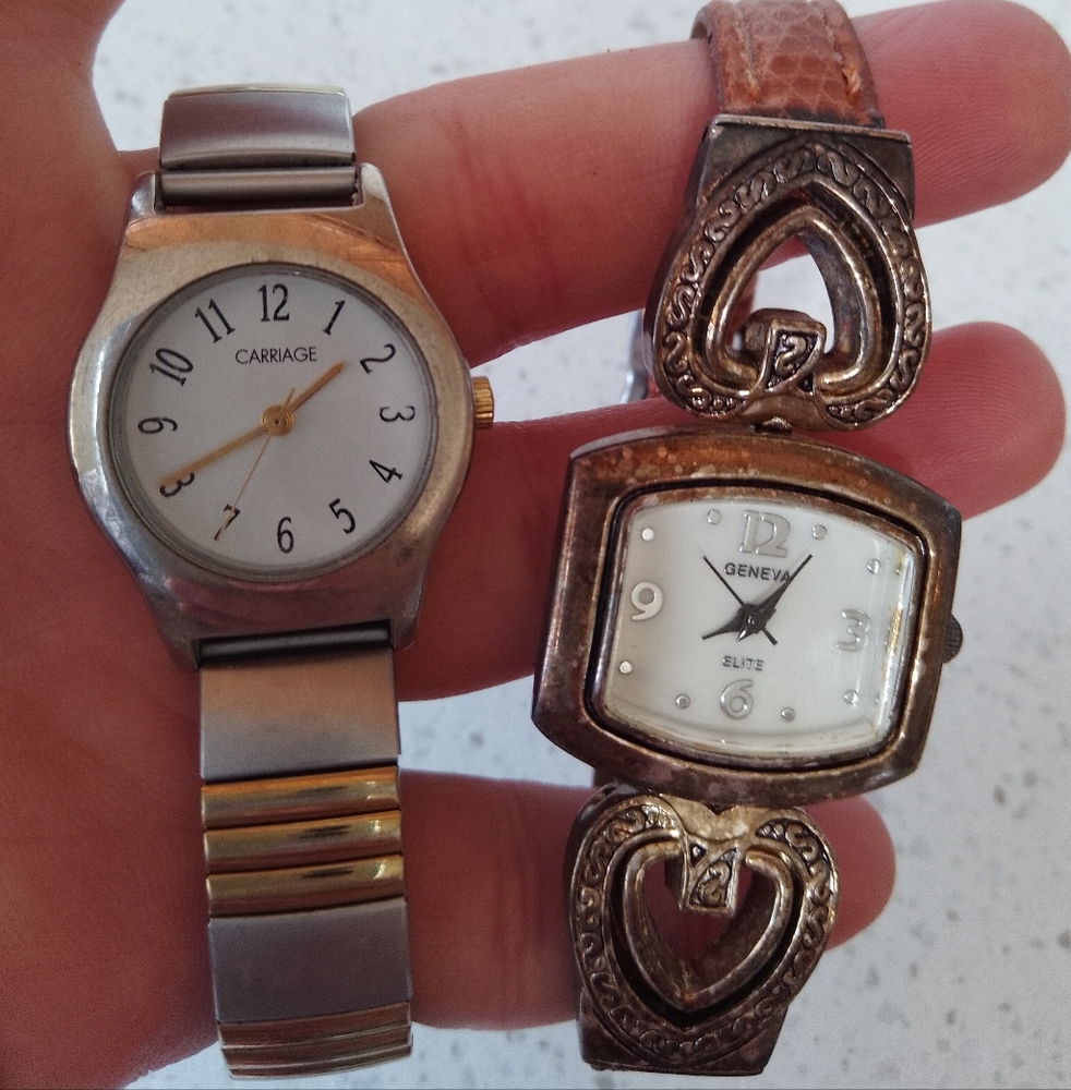Geneva Elite And Carriage Watch For Repair